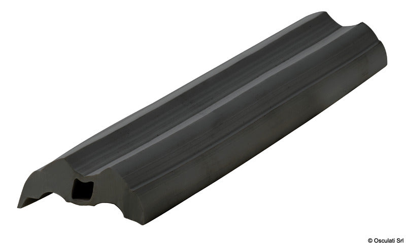 Sort PVC-underlagsprofil til 28 mm fenderprofil med forsænkede huller, 24 m