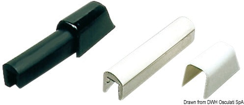 Tessilmare L-serie endestykke i sort ABS til L45-fenderprofil