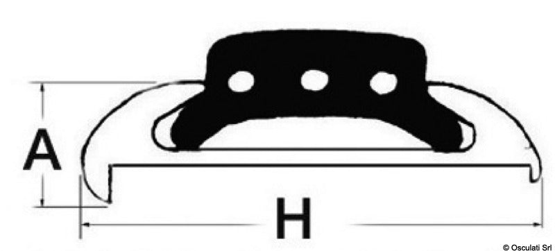 Fleksibelt PVC-indlæg til fenderprofil 44.494.10, hvid, 24 m