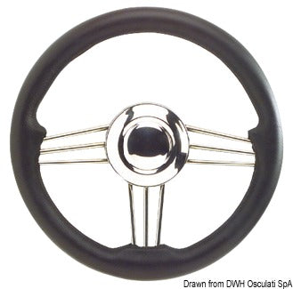 Osculati rat SS polyurethan sort 350 mm