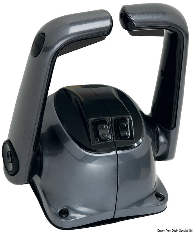 Ultraflex B502 topmonteret 2-grebs motorbetjening til 2 motorer – B502B, gunmetal, uden trim og neutralspærre