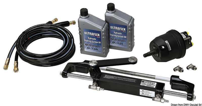 Ultraflex hydraulisk styresystemkit HyTech-OBF/1M-90, 175 hk