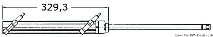 Ultraflex hydraulisk styrecylinder UC68-OBS til påhængsmotor, sidemontering