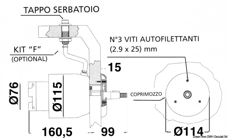 Ultraflex UP33R bagmonteret pumpe