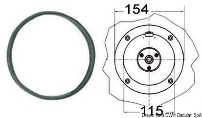 Ultraflex flange for hydraulisk styregear rund