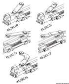 Ultraflex hydraulisk styrecylinder UC128-OBF/3 til påhængsmotor – frontmonteret