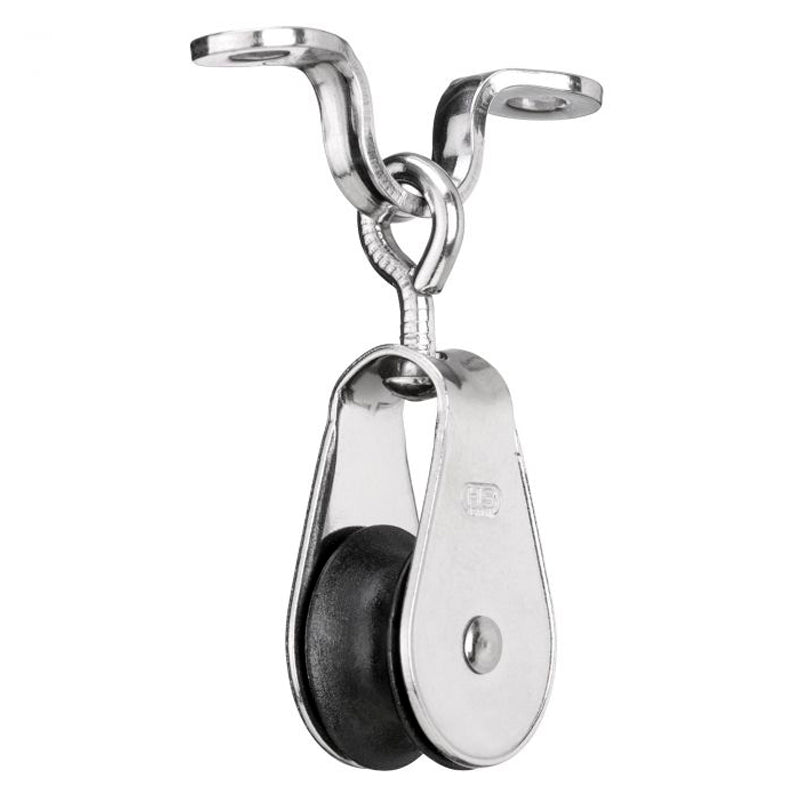 HS mini blok rf 1sk f/10mm øje fiberskive 20x10mm