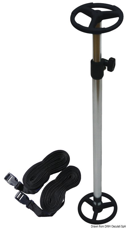 Teleskopisk presenningsstøtte med remsæt, 71–122 cm