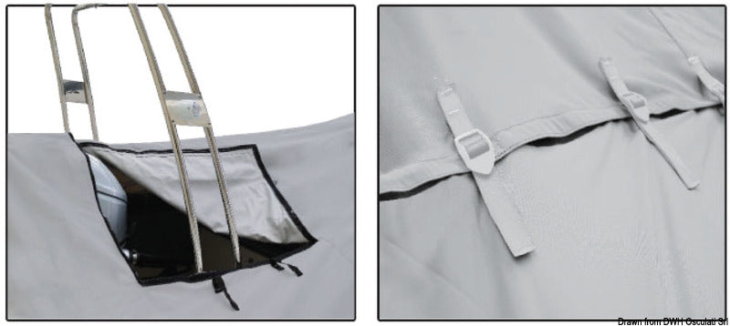 Oceansouth formsyet RIB-bådpresenning til bådlængde 540–560 cm