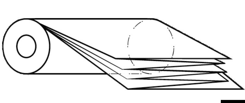 Hvid UV-bestandig varmekrympefilm i PE, 10 × 50 m, 0,2 mm, flerfoldet