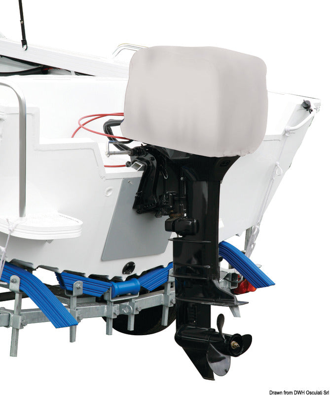Oceansouth gråt motorhovedcover til 2-/4-takts påhængsmotor, 15–30 hk, 56 × 30 × 40 cm