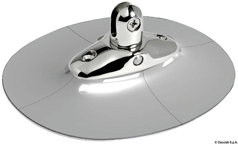 Biminibeslag med EPDM-underlag og standardbase til gummibåd, 188 × 135 mm