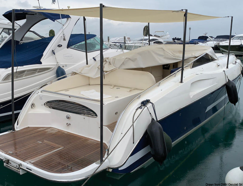 Fast kulfiberstang til bimini, Ø 38 mm, 2290 mm