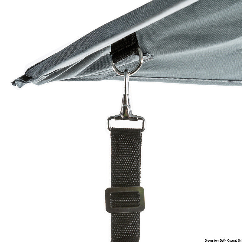 Foldbar parasol grå til båd og autocamper