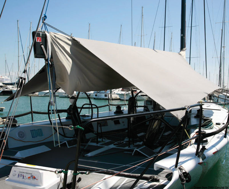 Bimini solsejl 250 x 240 cm med bagåbning 85 cm