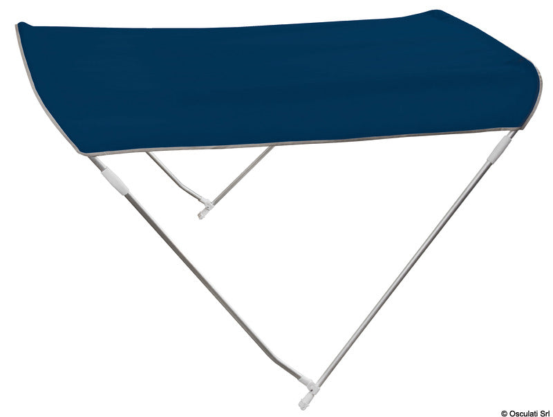 Sammenklappeligt bimini-top med 2 bøjler, hvid, 150/160 cm