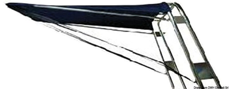 Teleskopisk solsejl til rollbar, front, hvid, 130 × 150 cm