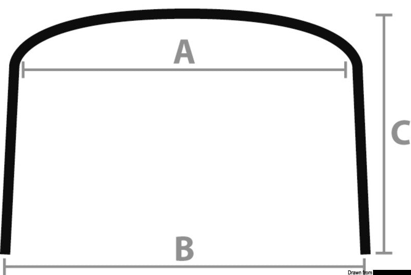 Sammenklappelig bimini-top Light med 2 bøjler, hvid, 130–140 cm