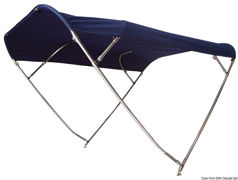 Shade Master Fly Inox Depth sammenklappelig 4-bøjlers bimini 195/210 cm