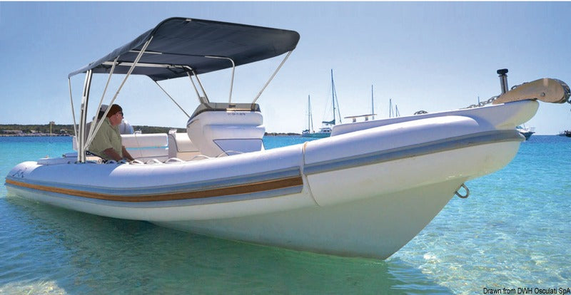 Rollbar med foldbar bimini 165 × 330 cm