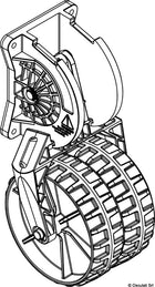 Integrerede søsætningshjul til tender – 164 × 334 mm