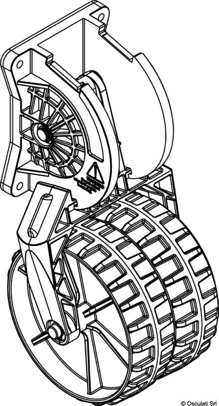 Integrerede søsætningshjul til tender – 164 × 334 mm