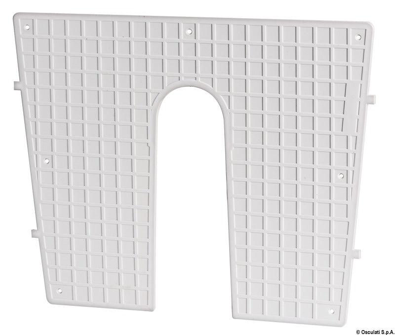 Riflet beskyttelsesplade til agterspejl i plast, hvid, 430 × 350 mm, udvendig
