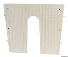 Riflet agterspejlsbeskyttelsesplade i plast, udvendig, creme RAL 9001, 430 × 350 mm