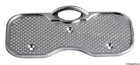 Akterspejlsbeskyttelsesplade i aluminium med motorsikringsring, 200 × 94 mm, op til 10 HP