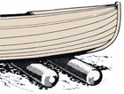 Roll Boats oppustelig PVC-sliprulle til båd, 200 kg