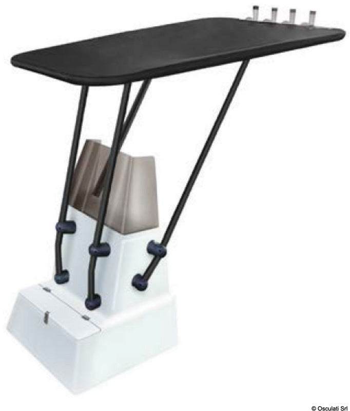 Oceansouth professionel Heavy Duty T-Top i pulverlakeret aluminium – sort stel / sort dug