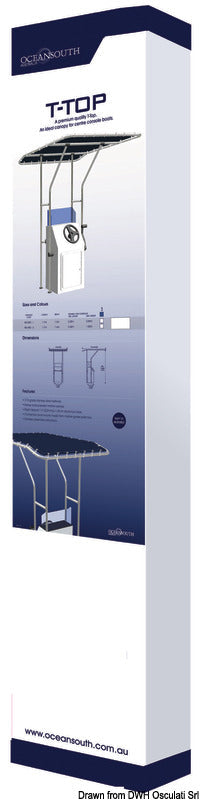 Oceansouth aluminium T-top 1700 × 1200 × 2050 mm
