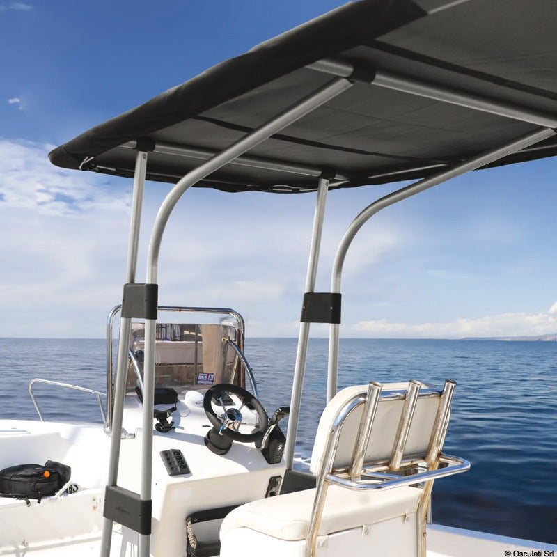 Oceansouth anodiseret aluminium T-Top 1700 × 1200 × 2010 mm – blå