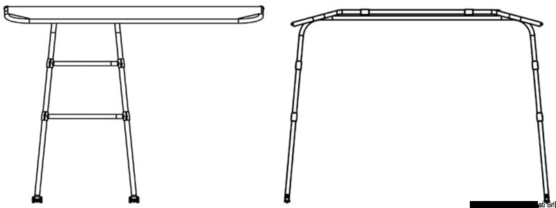 Oceansouth Targa Top i anodiseret aluminium 1,92 × 1,72 m