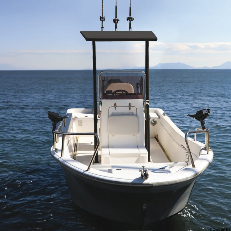 Oceansouth professionel T-top i aluminium 2000 × 1400 mm, sort stel/sort dug