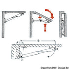Roca Rakego teleskopisk klapbeslag til bord, 247 mm, P1 60 kg / P2 30 kg