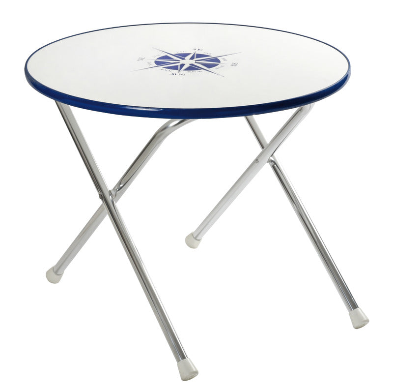 Foldbart cockpitbord – rund bordplade Ø 60 cm, højde 40 cm