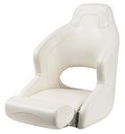 Ergonomisk polstret førerstol H52 med flip-up sædefront – blød hvid vinyl, RAL 9010