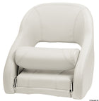 Ergonomisk polstret bådstol med H52R flip-up bolster – vinylbetræk, hvid RAL 9010