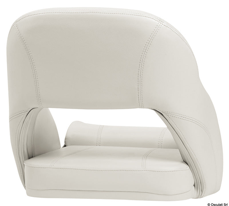 Ergonomisk polstret bådstol med H52R flip-up bolster – vinylbetræk, hvid RAL 9010