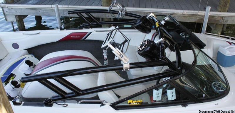 Monster Tower MTK wakeboardtower i aluminium, sort