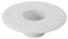 Reservebase til konisk bordben, gulvmontering, Ø 160 mm, hvid epoxybelagt aluminium, til rør Ø 60 mm