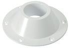 Reservebase til konisk bordben, hvidlakeret aluminium, udvendig Ø 165 mm, til rør Ø 60 mm