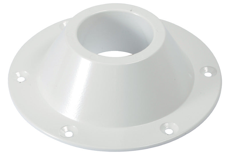 Reservebase til konisk bordben, hvidlakeret aluminium, udvendig Ø 165 mm, til rør Ø 60 mm