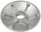 Reservebase til konisk bordben i poleret anodiseret aluminium, Ø240 mm, til Ø60 mm rør