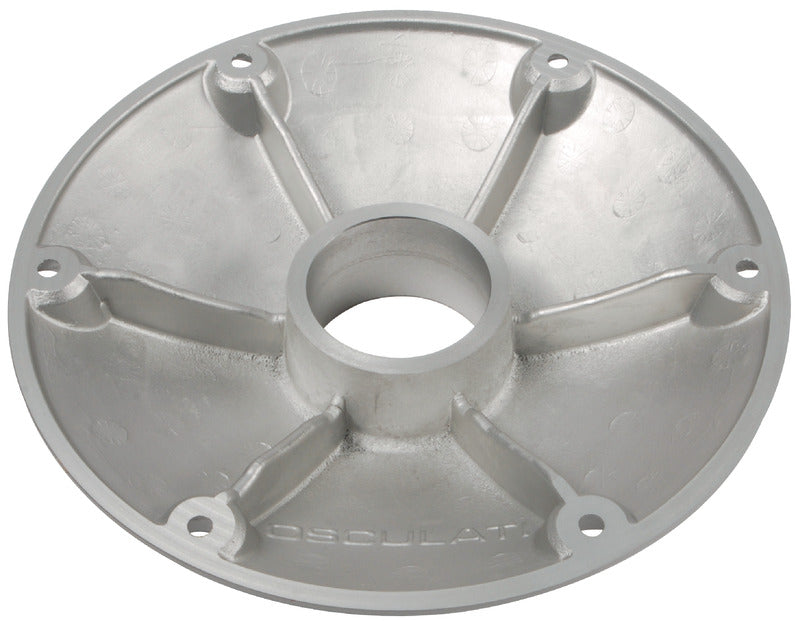 Reservebase til konisk bordben i poleret anodiseret aluminium, Ø240 mm, til Ø60 mm rør