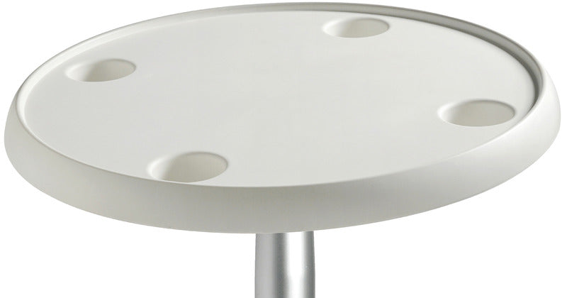 Rund bordplade i kompositmateriale, hvid, Ø 610 mm
