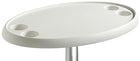 Oval bordplade i kompositmateriale, hvid, 762 × 457 mm