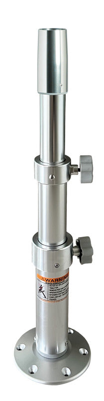 Thread Lock tri-teleskopisk bordben i anodiseret aluminium, 450–775 mm, sølv