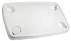 Hvid ABS-bordplade, rektangulær, 81 × 51 cm, med 4 drikkeholdere